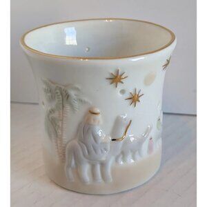 Russ‎ Berrie Marbella Collection Christmas Wise Men Ceramic Votive Candle Holder